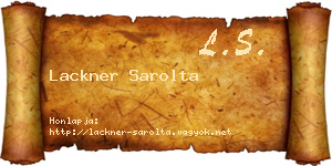 Lackner Sarolta névjegykártya